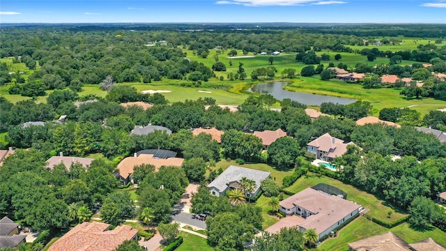 32619 View Haven Ln, Sorrento, FL 32776 - aerial perspective of suburban area with a nearby body of water and a golf club