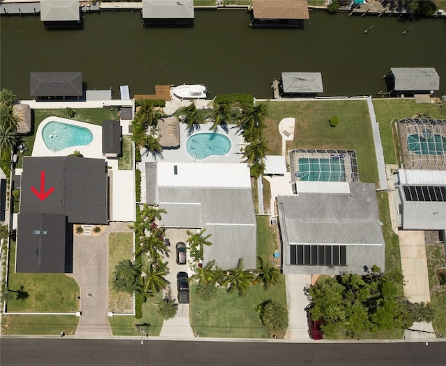 142 Reef Rd, South Daytona, FL 32119 - bird's eye view of a pool