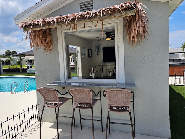 142 Reef Rd, South Daytona, FL 32119 - view of patio / terrace with a ceiling fan