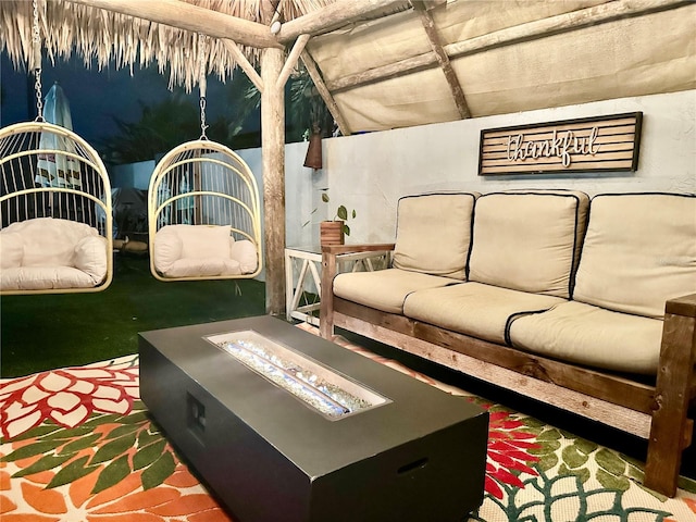 142 Reef Rd, South Daytona, FL 32119 - living room with carpet