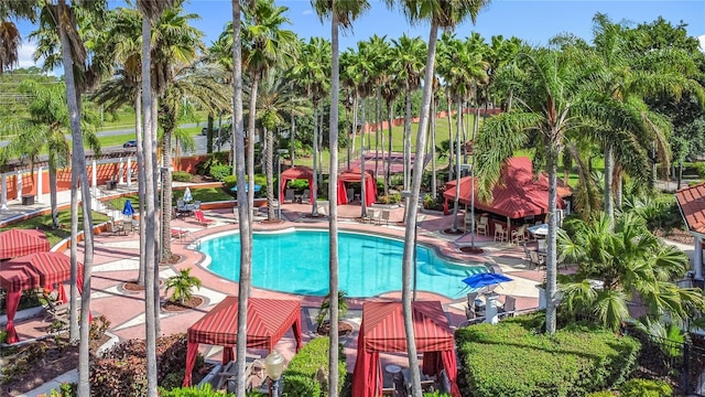132 Cordova Ave, Davenport, FL 33897 - community pool featuring a patio and view of scattered trees