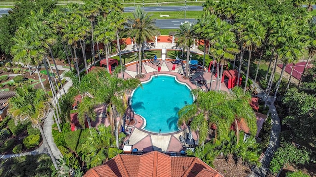 132 Cordova Ave, Davenport, FL 33897 - drone / aerial view of a pool