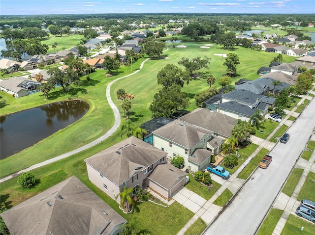 2298 The Oaks Blvd, Kissimmee, FL 34746 - aerial view of residential area featuring a golf course and a nearby body of water