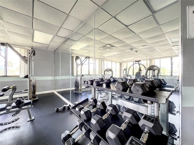 6140 Burnside Cir Unit 204, Orlando, FL 32822 - gym featuring a drop ceiling