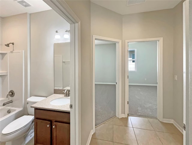 2587 Isabela Ter, Kissimmee, FL 34743 - bathroom with vanity, tile patterned floors, and shower / tub combination