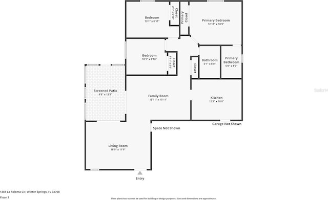 1384 La Paloma Cir, Winter Springs, FL 32708 - view of room layout