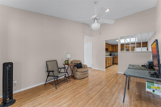 1384 La Paloma Cir, Winter Springs, FL 32708 - sitting room with light wood finished floors and ceiling fan