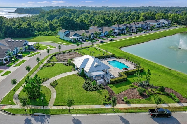 1219 Foltz Loop, Oakland, FL 34787 - aerial view of residential area with a large body of water