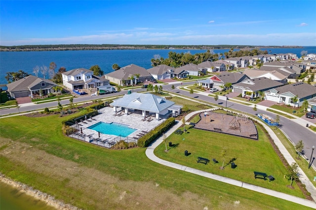 1219 Foltz Loop, Oakland, FL 34787 - aerial view of residential area with a large body of water