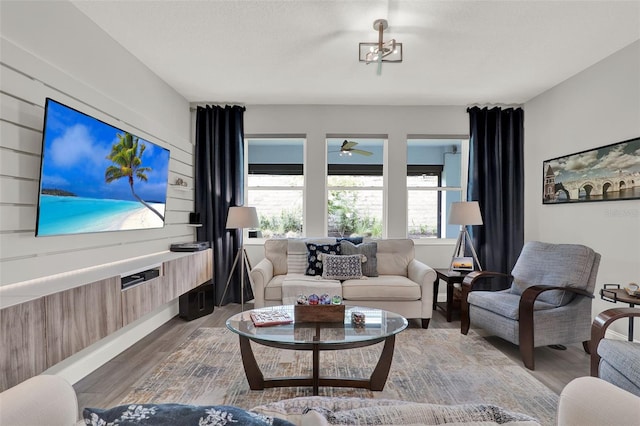 1219 Foltz Loop, Oakland, FL 34787 - living room featuring wood finished floors and a ceiling fan