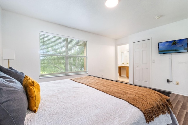4224 Calabria Ave, Davenport, FL 33897 - bedroom featuring wood finished floors and ensuite bathroom