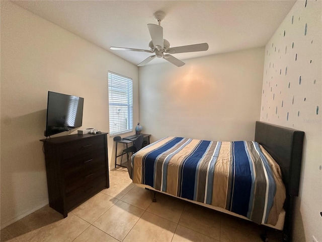 10110 SW Chadwick Dr, Port St Lucie, FL 34987 - tiled bedroom featuring ceiling fan