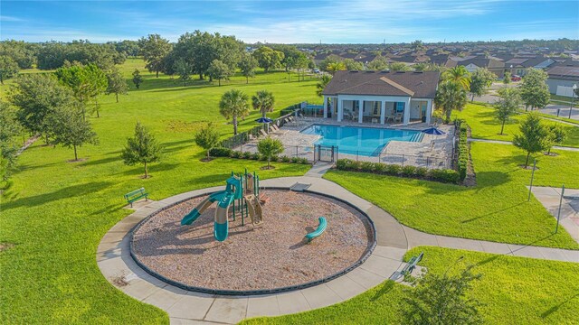 786 Steerview St, Saint Cloud, FL 34771 - aerial view of a pool area
