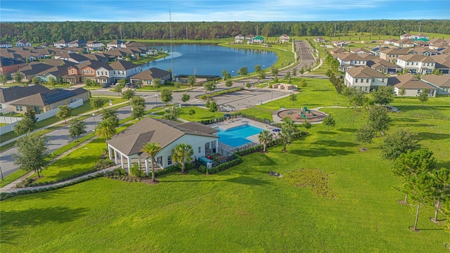 786 Steerview St, Saint Cloud, FL 34771 - aerial perspective of suburban area featuring a nearby body of water and a pool area