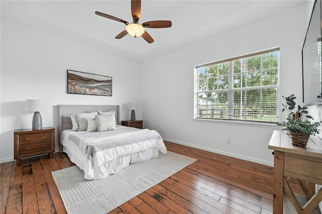 15350 Arabian Way, Montverde, FL 34756 - bedroom with hardwood / wood-style flooring and a ceiling fan