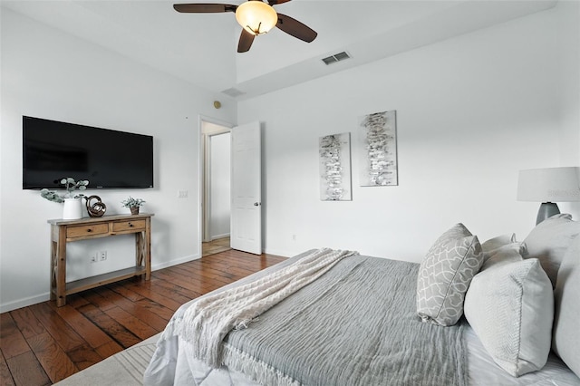 15350 Arabian Way, Montverde, FL 34756 - bedroom with hardwood / wood-style floors and a ceiling fan