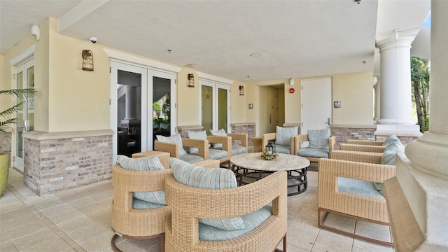 7898 Poplin St, Kissimmee, FL 34747 - view of patio with french doors and an outdoor hangout area