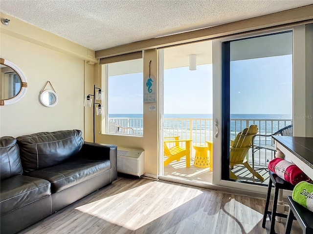 701 S Atlantic Ave Unit 504, Daytona Beach, FL 32118 - sunroom with healthy amount of natural light and a water view