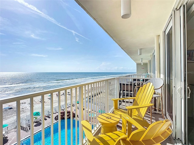 701 S Atlantic Ave Unit 504, Daytona Beach, FL 32118 - balcony with view of water and beach