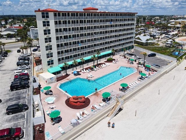 701 S Atlantic Ave Unit 504, Daytona Beach, FL 32118 - bird's eye view of a pool area