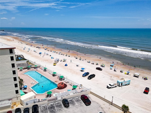 701 S Atlantic Ave Unit 504, Daytona Beach, FL 32118 - aerial view of a pool area and waterfront with a beach