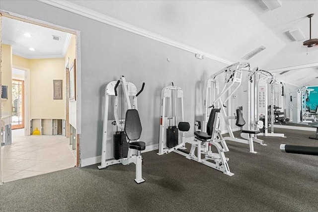 523 Lake Davenport Cir, Davenport, FL 33837 - exercise room with crown molding and baseboards