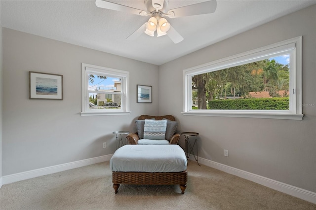 9070 Ron Den Ln, Windermere, FL 34786 - living area featuring carpet and a ceiling fan