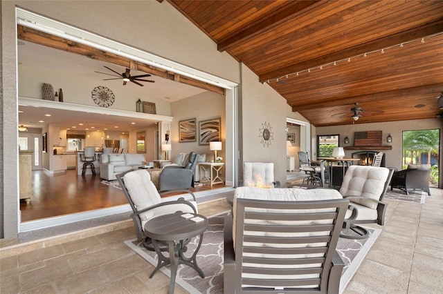 9070 Ron Den Ln, Windermere, FL 34786 - view of patio featuring ceiling fan and outdoor dining space