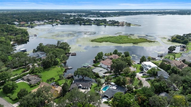9070 Ron Den Ln, Windermere, FL 34786 - aerial view of property's location with a large body of water and nearby suburban area