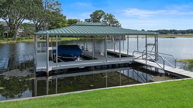 9070 Ron Den Ln, Windermere, FL 34786 - dock with a water view and boat lift