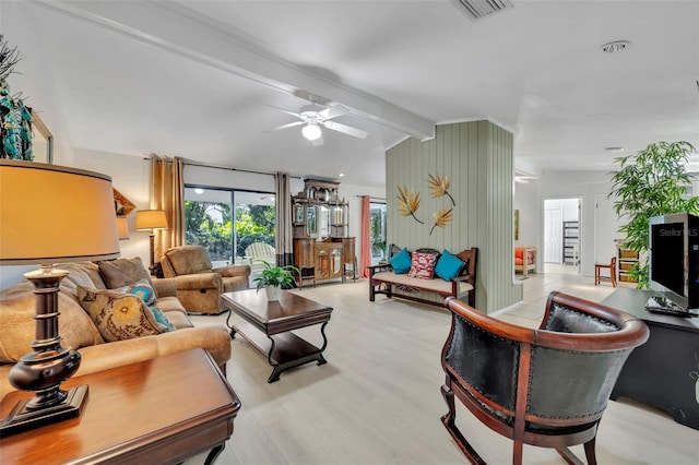 1238 Palmetto Rd, Eustis, FL 32726 - living area featuring ceiling fan and light wood-style flooring