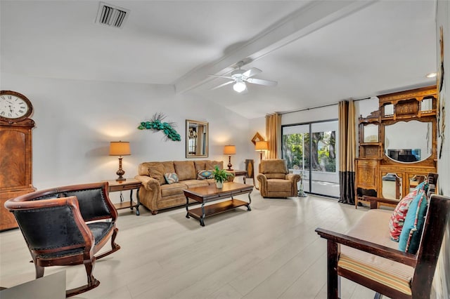 1238 Palmetto Rd, Eustis, FL 32726 - living room featuring a ceiling fan and light wood-style flooring