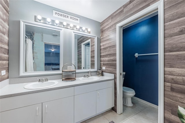 4045 Simkins Ave, North Port, FL 34286 - full bathroom featuring double vanity and tile patterned flooring
