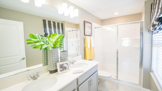 2860 Haze Rd, Clermont, FL 34714 - full bath with double vanity and a shower stall