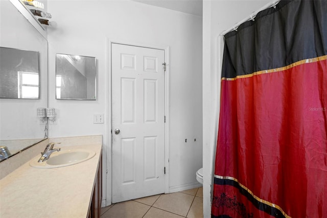 1040 Cannock Dr, Kissimmee, FL 34758 - full bathroom with tile patterned flooring, vanity, and a shower with shower curtain