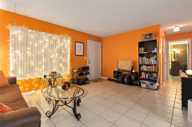 4235 Fay Blvd, Cocoa, FL 32927 - tiled living area featuring a textured ceiling