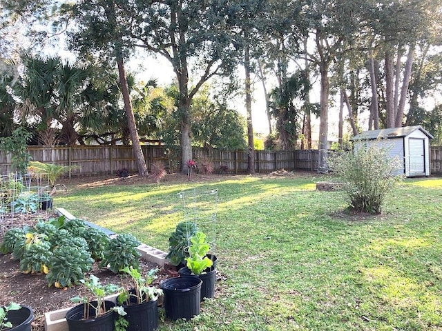 4235 Fay Blvd, Cocoa, FL 32927 - fenced backyard with a storage unit