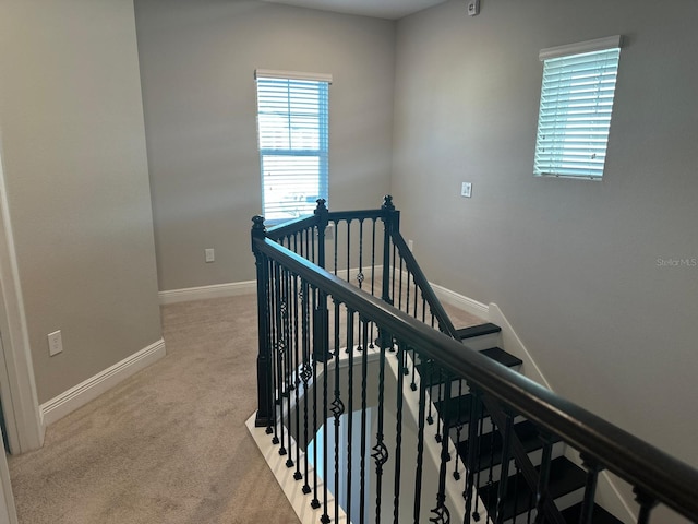2435 Standing Rock Cir, Oakland, FL 34787 - stairs with carpet flooring and baseboards