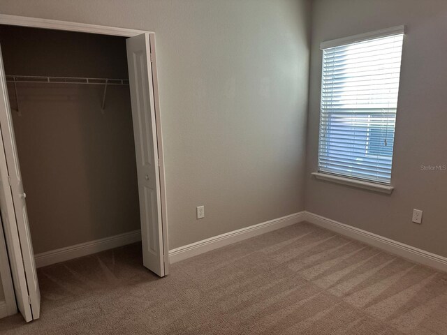 2435 Standing Rock Cir, Oakland, FL 34787 - unfurnished bedroom with light carpet, a closet, and multiple windows