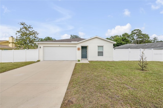 40 Briarvue Ln, Palm Coast, FL 32137 - ranch-style house with an attached garage, driveway, and stucco siding