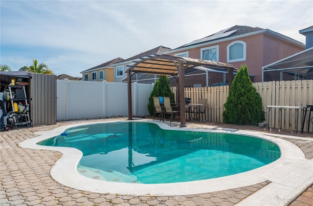 1208 Sandestin Way, Orlando, FL 32824 - view of pool featuring a gazebo, a fenced backyard, and a patio