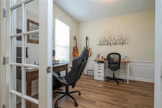13235 Vennetta Way, Windermere, FL 34786 - office area with wood finished floors and a wainscoted wall