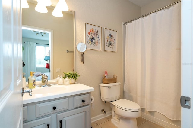 13235 Vennetta Way, Windermere, FL 34786 - full bathroom with tile patterned flooring, vanity, and shower / bath combination with curtain