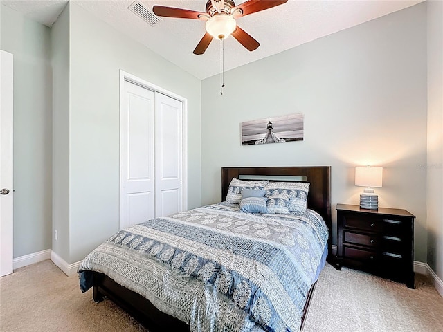 297 Shadow Ridge Trl, Ponte Vedra, FL 32081 - carpeted bedroom with a closet and a ceiling fan