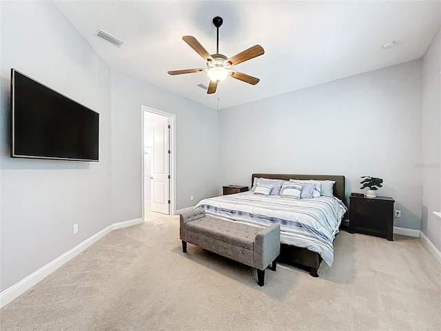 297 Shadow Ridge Trl, Ponte Vedra, FL 32081 - bedroom with light carpet and a ceiling fan