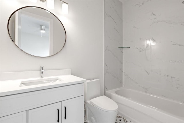 17 Old Oak Dr N, Palm Coast, FL 32137 - full bath with vanity, a ceiling fan, and shower / bath combination