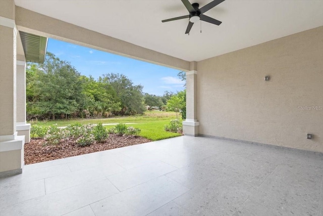 17 Old Oak Dr N, Palm Coast, FL 32137 - view of patio / terrace with ceiling fan
