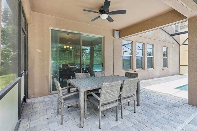 1833 Benoit Ter, Davenport, FL 33837 - sunroom featuring a ceiling fan