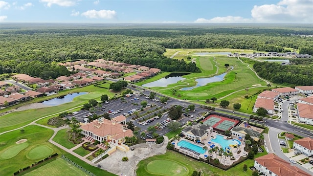 1833 Benoit Ter, Davenport, FL 33837 - aerial view of property's location with a large body of water, a golf club, and nearby suburban area