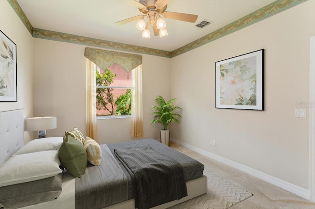 4216 Fawn Meadows Cir, Clermont, FL 34711 - bedroom featuring light colored carpet and a ceiling fan